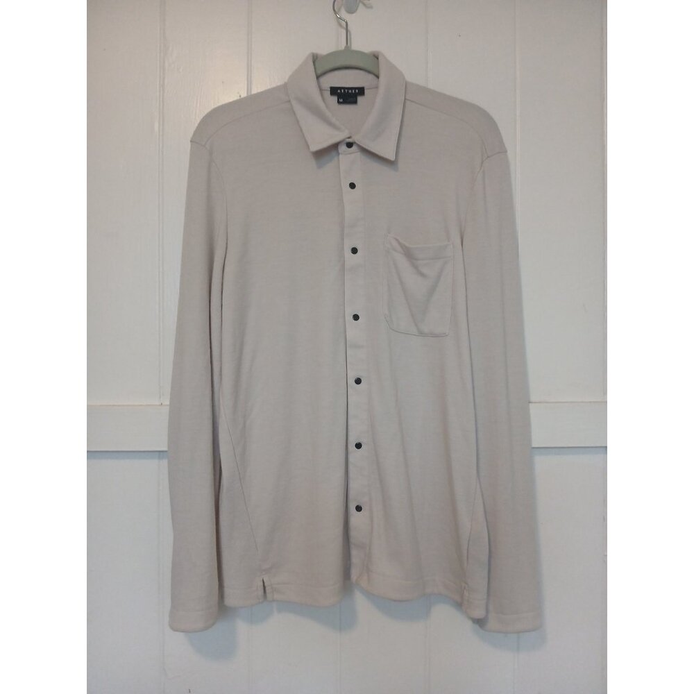 Aether Wool Blend Snap Button Long Sleeve Pocket … - image 1